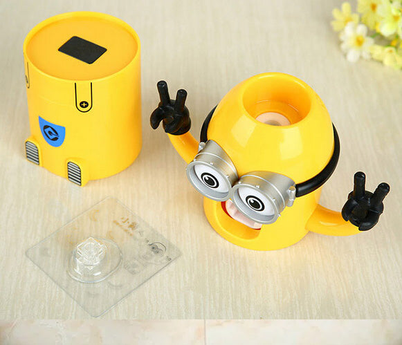Dispenser pasta de dinti cu suport pentru 2 periute, Minioni, Galben