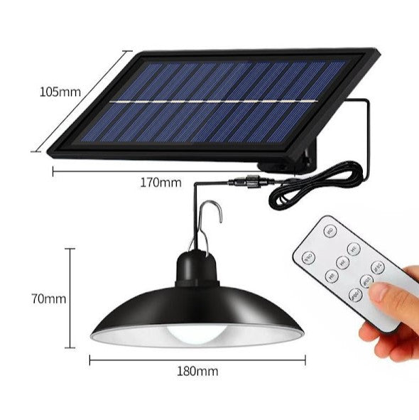 Lampa solara suspendata cu panou solar LED, 90 Lm/W