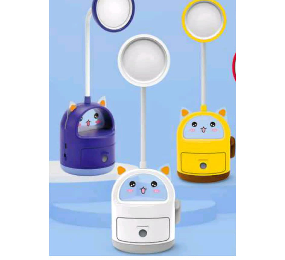 Lampa de birou decoratiune, reincarcabila, cu ascutitor de cutite, pisica
