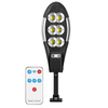 Lampa Solara Stradala 6 LED-uri Teno870, rotunda, control prin telecomanda, senzor de miscare, 3 moduri de iluminare, protectie IP65, Waterproof, exterior, negru