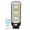 Lampa Solara Stradala 72 LED-uri Teno883, control prin telecomanda, senzor de miscare, 3 moduri de iluminare, protectie IP65, Waterproof, exterior, negru