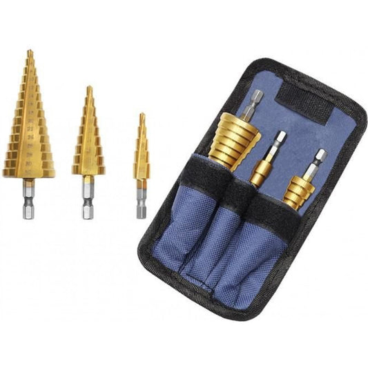 SET 3 BURGHIE CONICE IN TREPTE, NUMEROTARE MARCATA, MATERIAL OTEL
