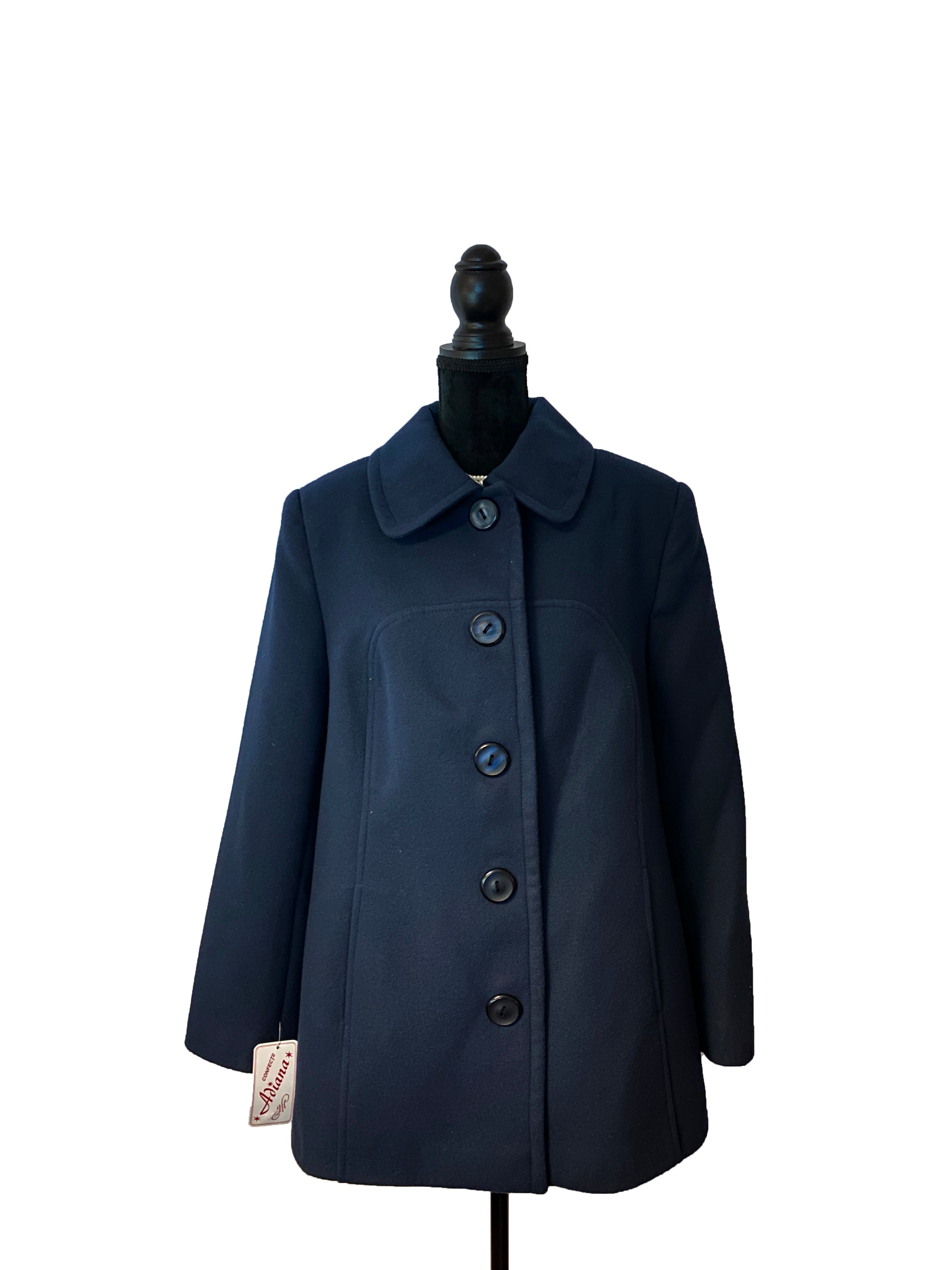 Palton dama Poly, 40-56, Bleumarin