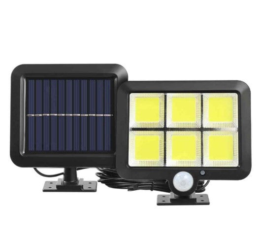 Proiector solar 120 led-uri, 30W, cu senzor de lumina si miscare, ajustabil 360, acumulator inclus, XZ-F120