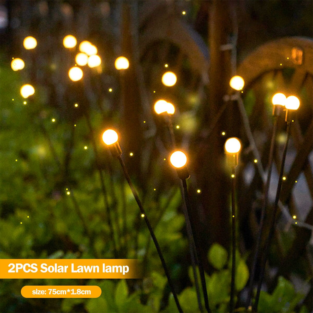Lampa solara pentru gradina cu 6 LED-uri, Firefly, alb cald