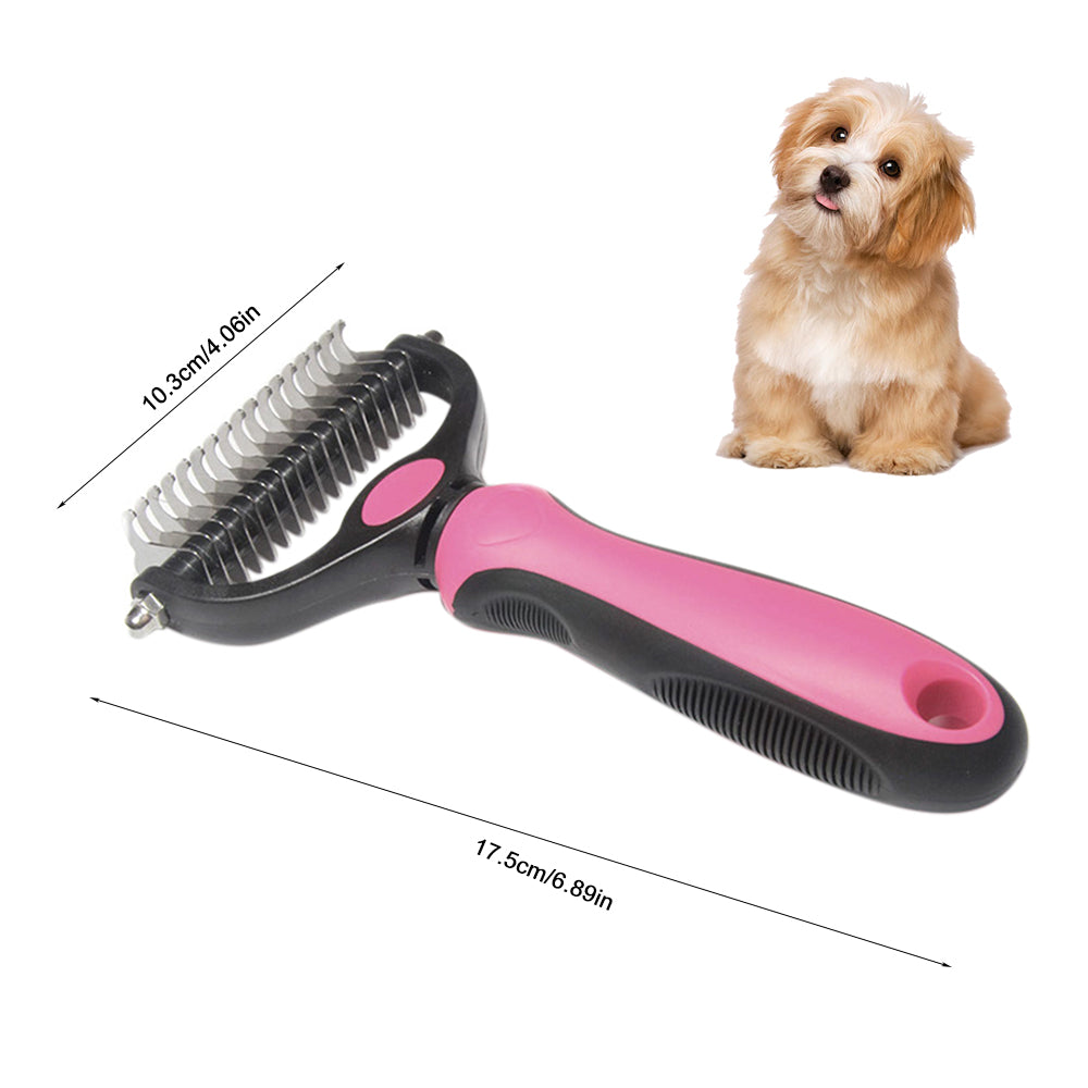 Pieptene Profesional 2 in 1 cu 20 lame pentru ingrijirea blanii animalelor de companie
