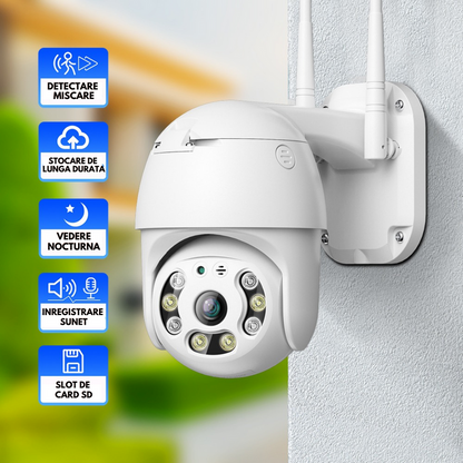 Camera Smart IP Wireless, 90 grade, vizualizare in timp real, 1080P