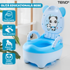 Olita Educationala Teno653, model panda, imita toaleta, capac cu urechiuse, recipient detasabil, confortabila, albastru