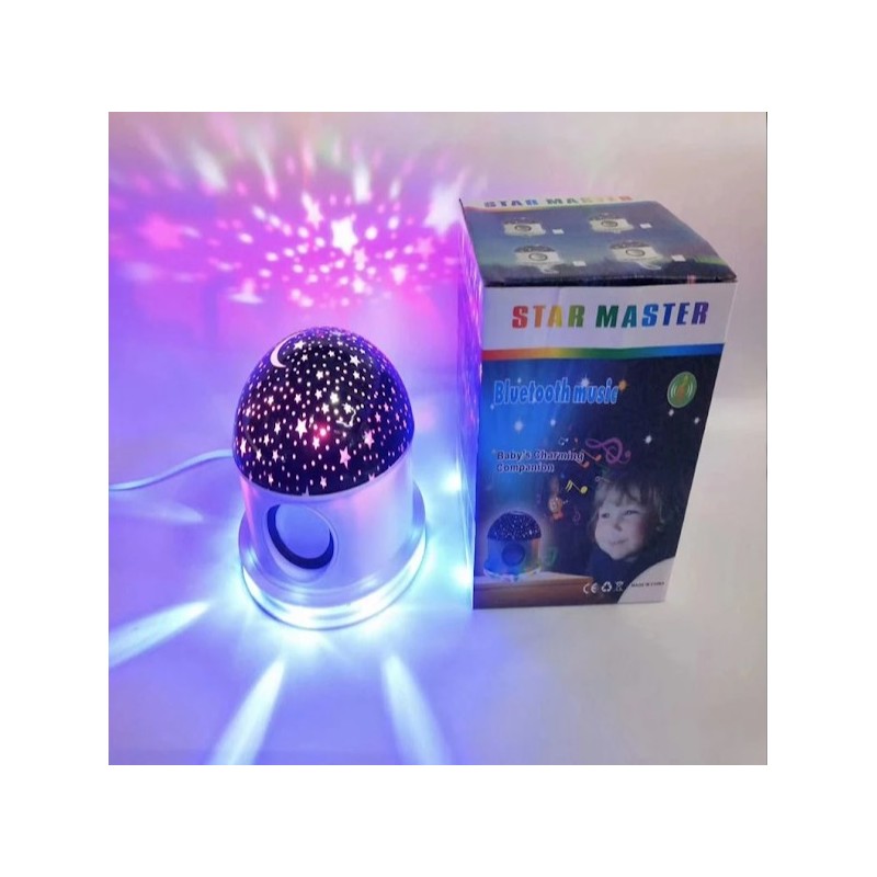 Lampa de veghe tip proiector stele rotativ cu boxa si Bluetooth