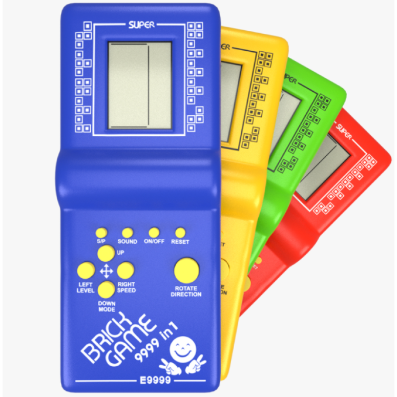 Joc Tetris Clasic, 9999 IN 1, Brick Game, diferite jocuri, alimentare pe baterii, multicolor