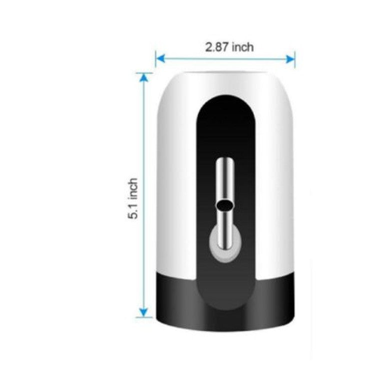 Dozator automat de apa, pentru bidoane, incarcare USB, alb-negru