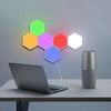 Lampa modulara hexagon cu aprindere prin atingere Led RGB, 6/10 panouri tactile, Telecomanda inclusa