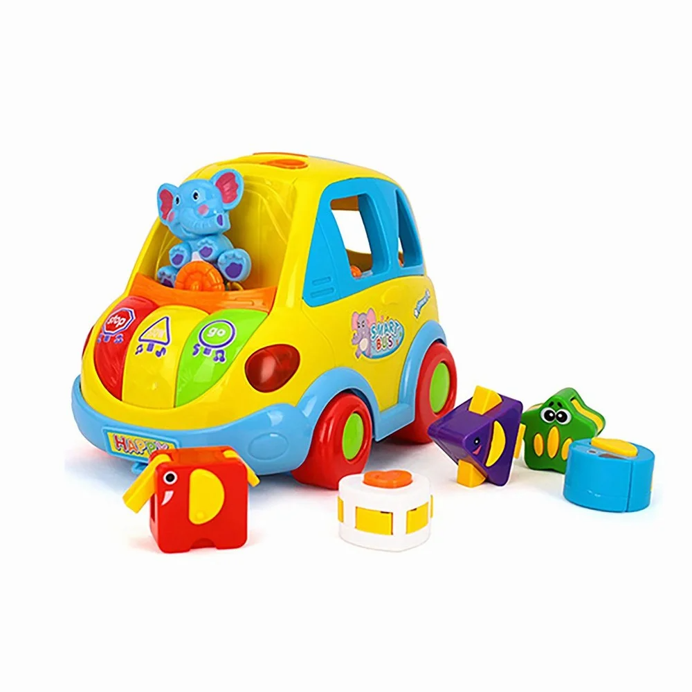Jucarie interactiva Masinuta cu forme, sunete si lumini, 3+ ani