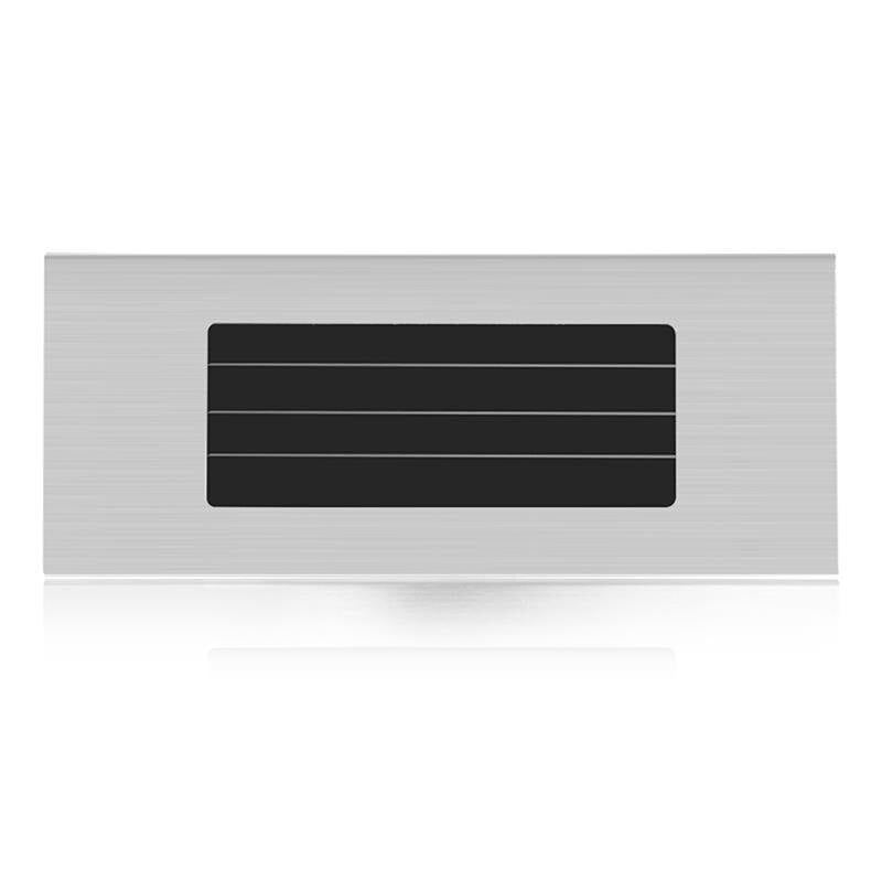 Numar de casa din inox, cu iluminare LED si alimentare solara