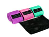 Set 3 benzi elastice fitness din bumbac si latex, 3 niveluri de rezistenta, multicolore