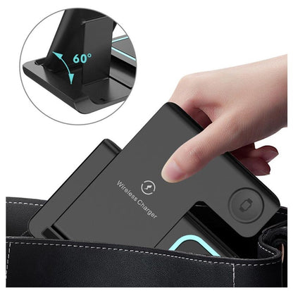 Statie de incarcare Wireless 3 in 1, Fast Charging, negru