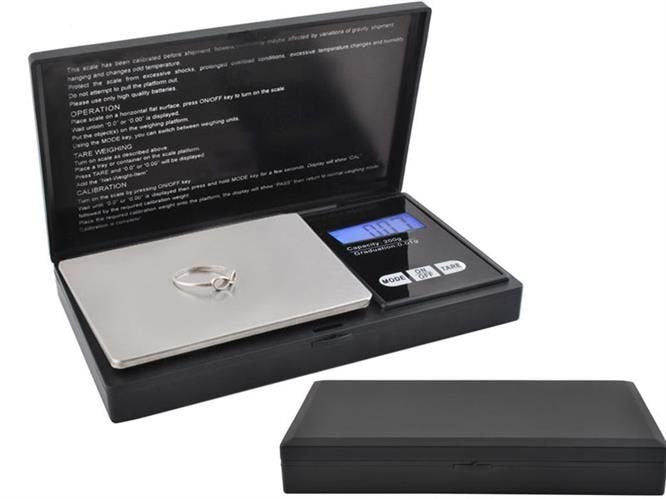 Cantar pentru Bijuterii cu Ecran LCD, Portabil, Oprire Automata, Precizie 0.01-200g, 12.7 cm, Negru