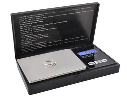 Cantar pentru Bijuterii cu Ecran LCD, Portabil, Oprire Automata, Precizie 0.01-200g, 12.7 cm, Negru