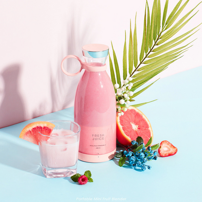 Mini Blender Electric cu Incarcare Wireless, Portabil, Multifunctional, 350 ml, 20000 rpm, Fresh Juice, Alb