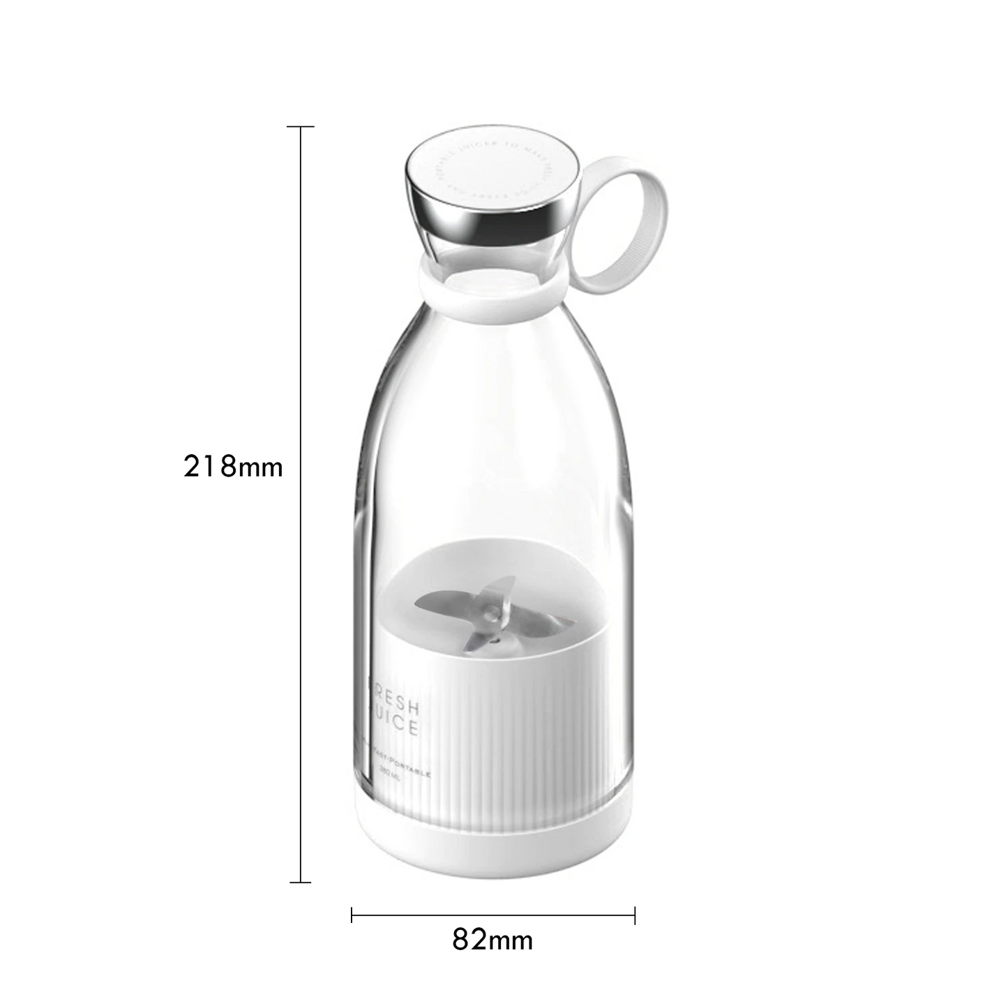 Mini Blender Electric cu Incarcare Wireless, Portabil, Multifunctional, 350 ml, 20000 rpm, Fresh Juice, Alb