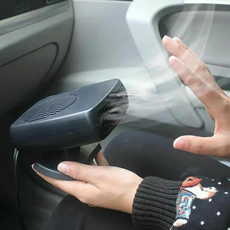 Aeroterma priza auto 12V cu aer rece si cald, negru