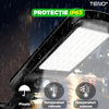 Lampa Solara Stradala 30 LED-uri Teno878, control prin telecomanda, senzor de miscare, 3 moduri de iluminare, protectie IP65, Waterproof, exterior, negru