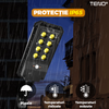 Lampa Solara Stradala 8 LED-uri Teno865, tip bec, control prin telecomanda, senzor de miscare, 3 moduri de iluminare, protectie IP65, Waterproof, exterior, negru