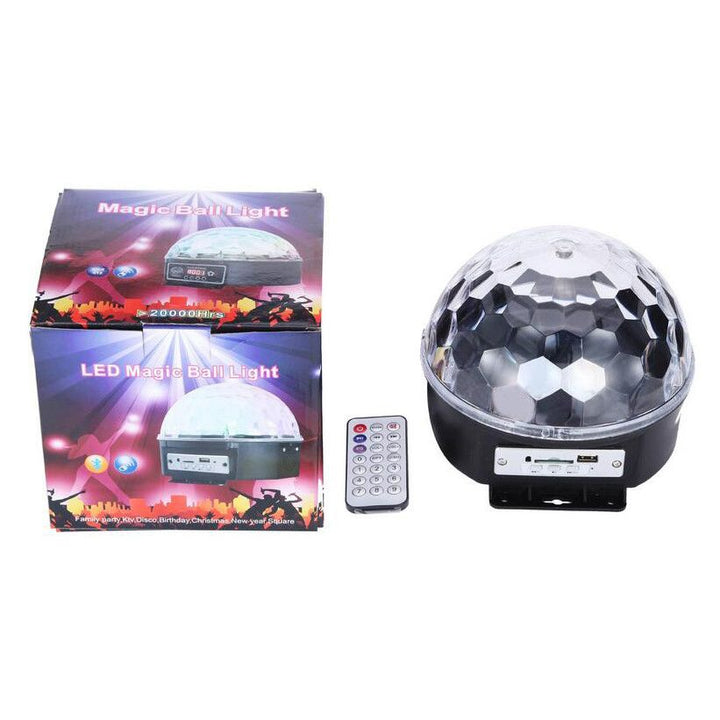 Glob Disco Magic Crystall Ball CU LED RGB, Difuzor, USB, Card, Redare Muzica, Joc Rotativ De Lumini