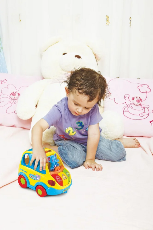 Jucarie interactiva Masinuta cu forme, sunete si lumini, 3+ ani