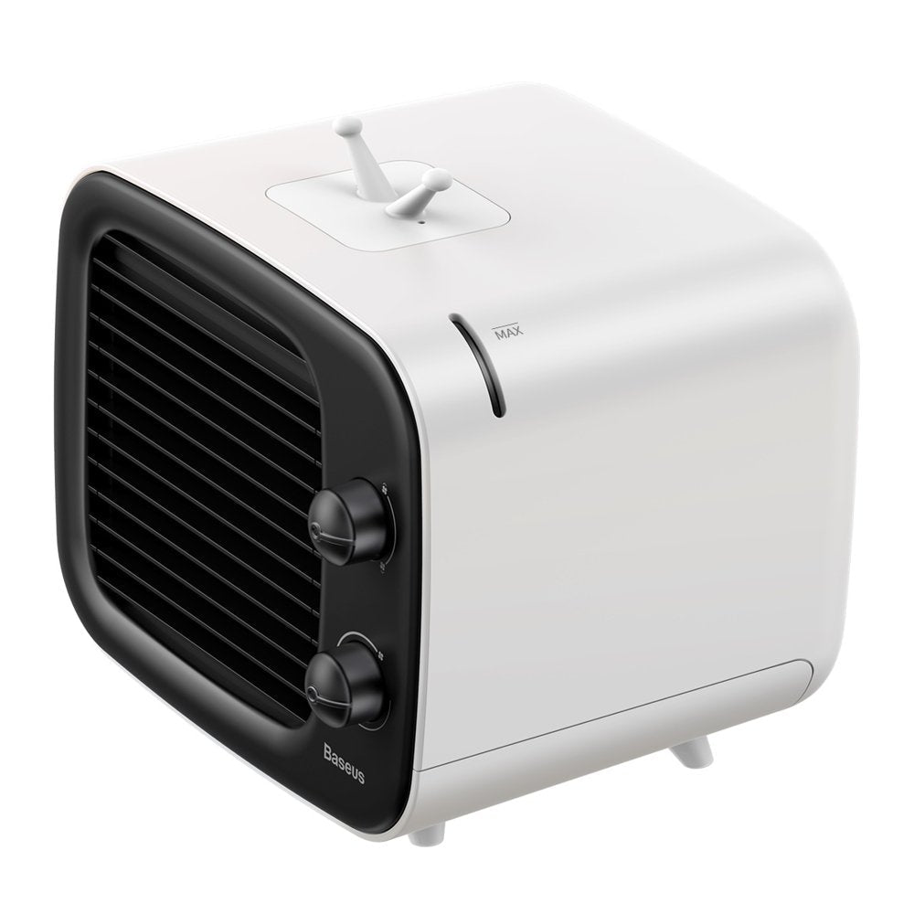 Ventilator portabil Baseus Time cu functie de racire, alb/negru