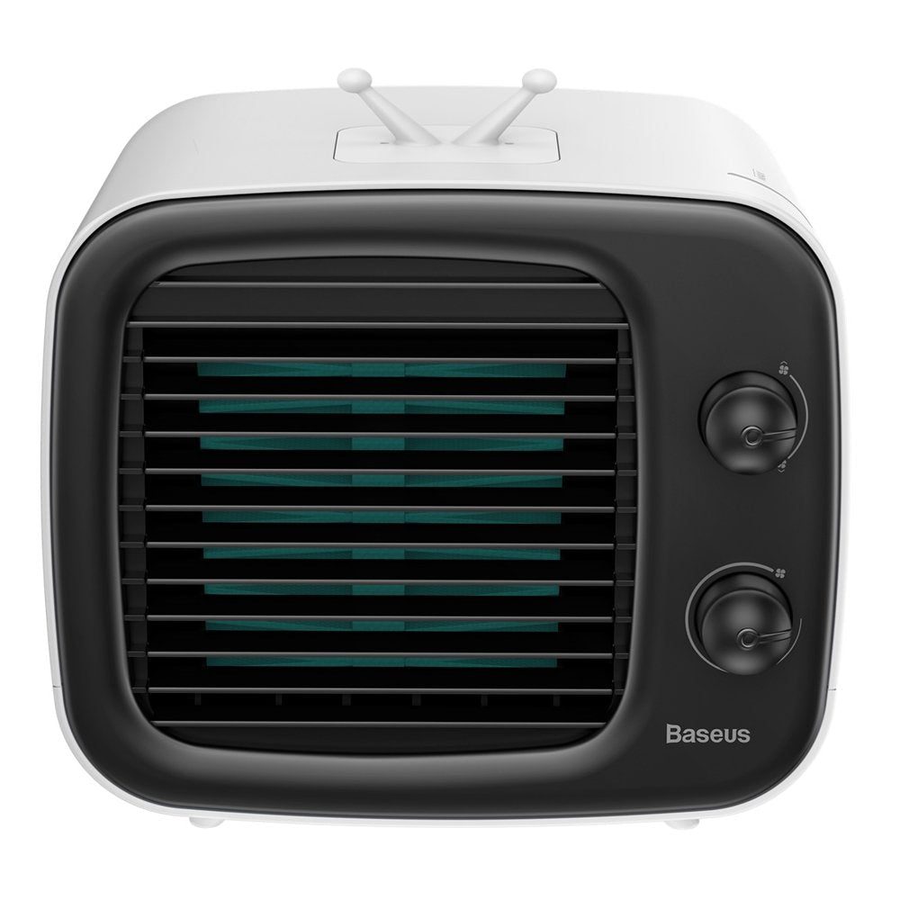 Ventilator portabil Baseus Time cu functie de racire, alb/negru