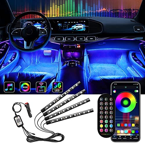 Lumini auto ambientale, telecomanda, jocuri de lumini, kit complet instalare, RGB
