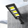 Lampa Solara Stradala 3 LED-uri Teno882, control prin telecomanda, senzor de miscare, 3 moduri de iluminare, protectie IP65, Waterproof, exterior, negru