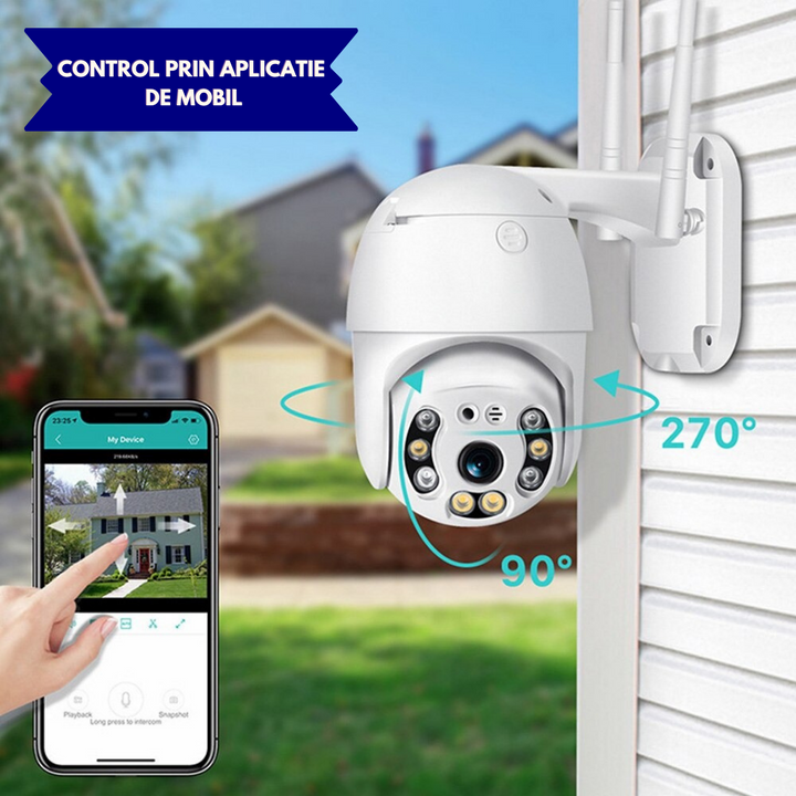 Camera Smart IP Wireless, 90 grade, vizualizare in timp real, 1080P