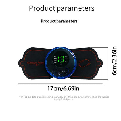Mini dispozitiv pentru masaj si ameliorarea durerii, 8 moduri, albastru