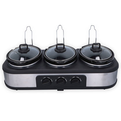Aparat de gatit cu 3 boluri de 1,3l cu gatire lenta "Dunlop Slow Cooker XL"