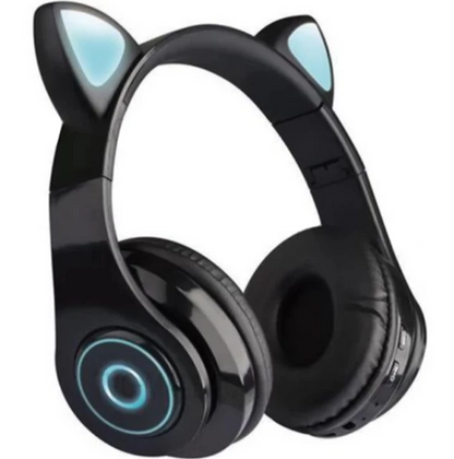 Casti Wireless pliabile cu urechi de pisica, microfon incorporat, Bluetooth, 5.0