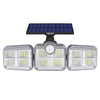 Lampa Solara Tripla 86 LED-uri Teno263, senzor de miscare, 3 moduri de iluminare, protectie IP65, Waterproof, exterior, negru