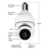 Camera de supraveghere tip bec, 1080P, Wi-Fi, Night Vision, Alarma si senzor de miscare