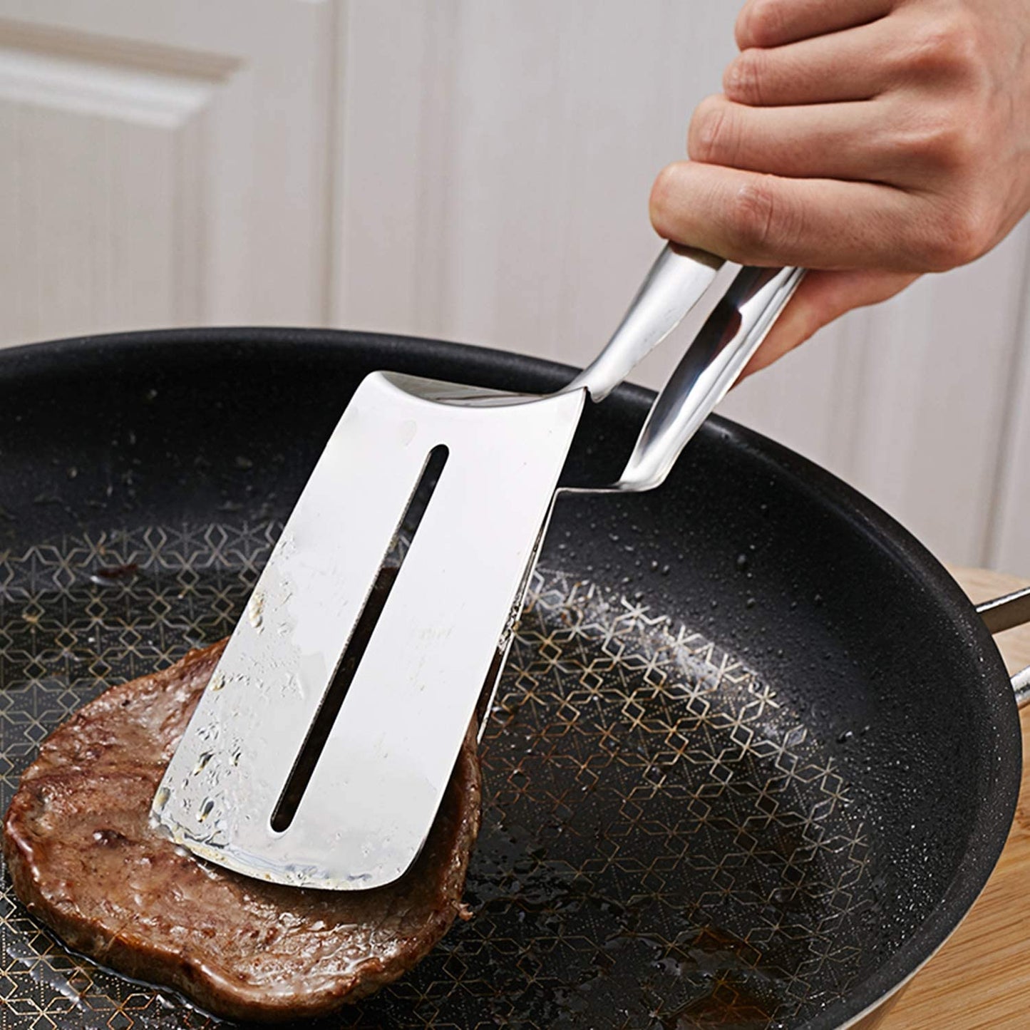 Cleste multifunctional pentru gatit, din inox, 3 in 1