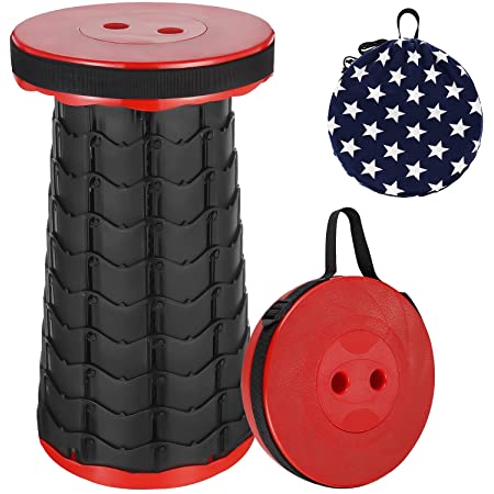 Scaun portabil rotund, retractabil, extensibil cu pliere telescopica