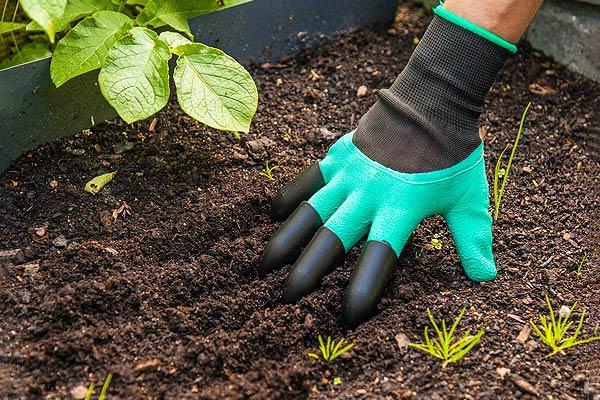 Manusi de gradinarit cu 4 gheare pentru sapat, impermeabile