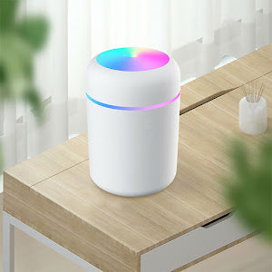 Umidificator H20 cu difuzor de aroma, culori RGB, Alb