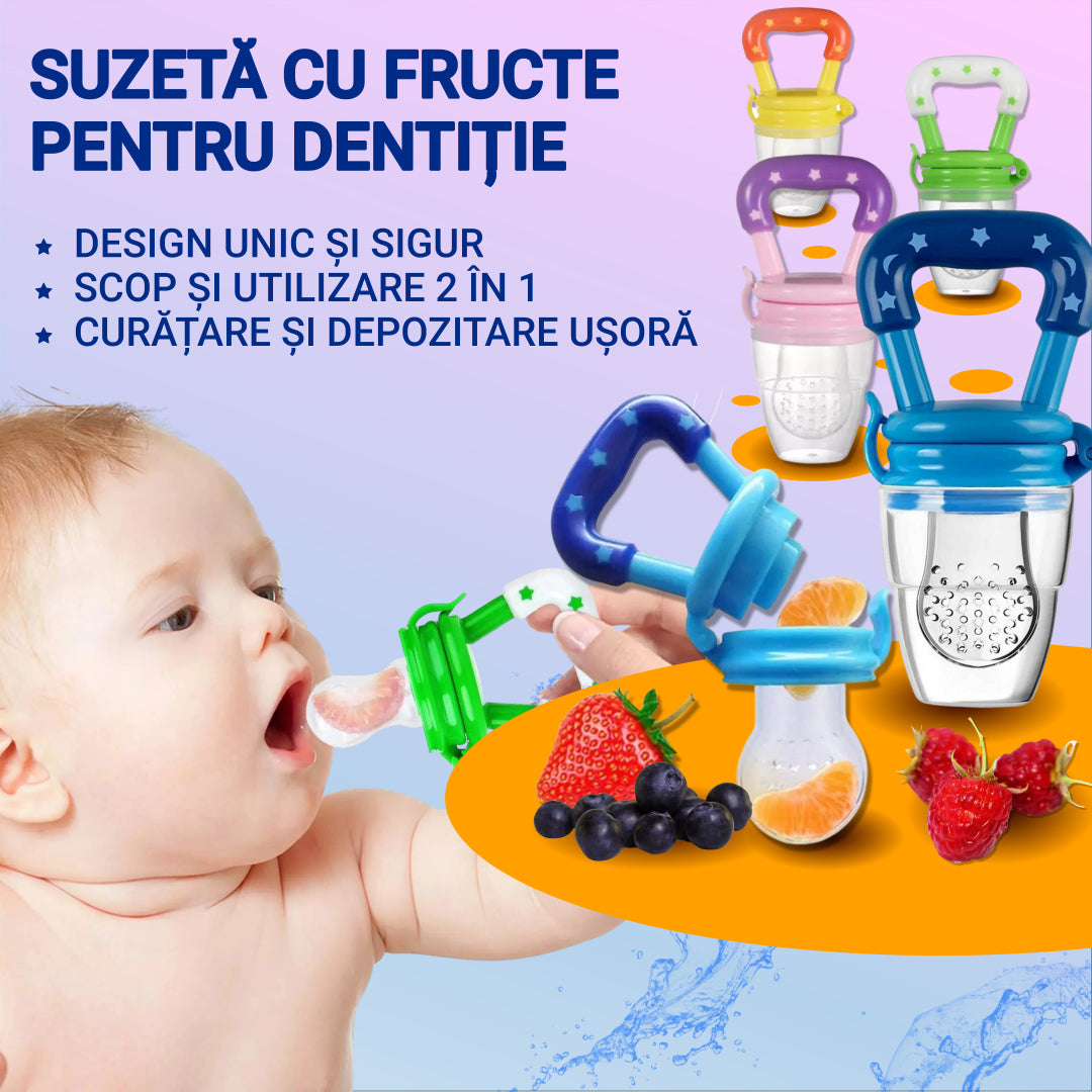 Suzetă cu fructe pentru dentiție