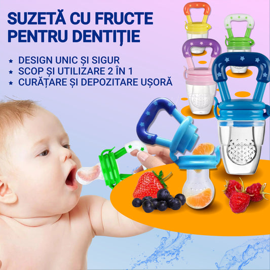 Suzetă cu fructe pentru dentiție