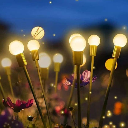 Lampa solara pentru gradina cu 6 LED-uri, Firefly, alb cald
