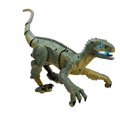 Jucarie Dinozaur cu lumini si sunete, coada detasabila, 3D, 20 cm
