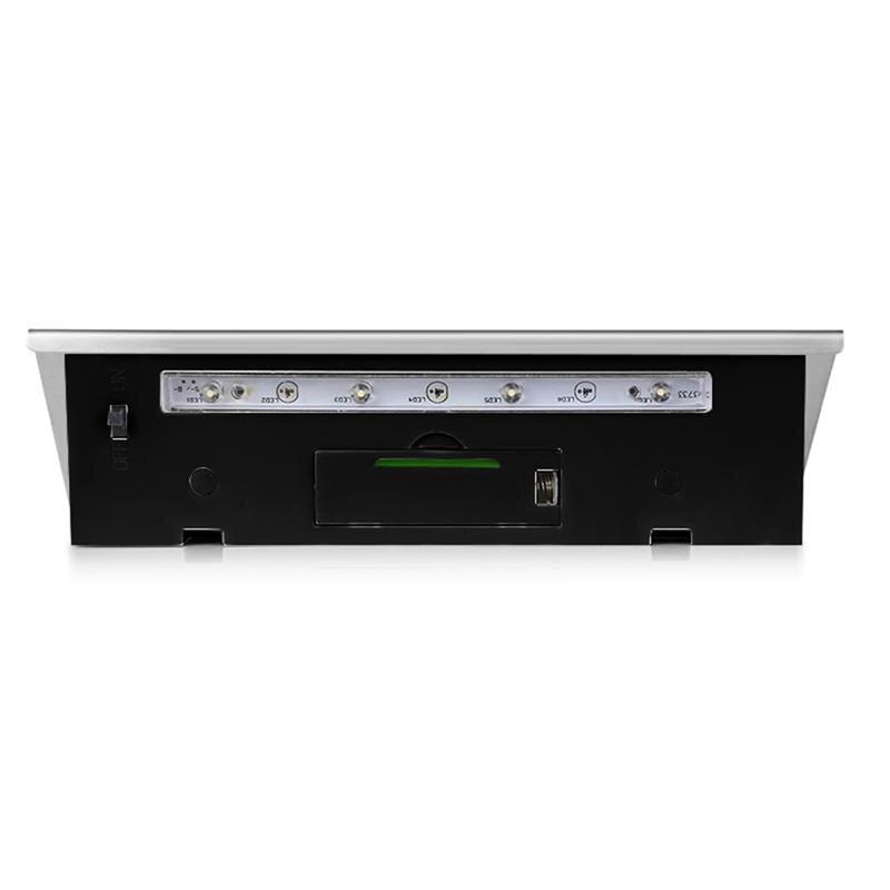 Numar de casa din inox, cu iluminare LED si alimentare solara