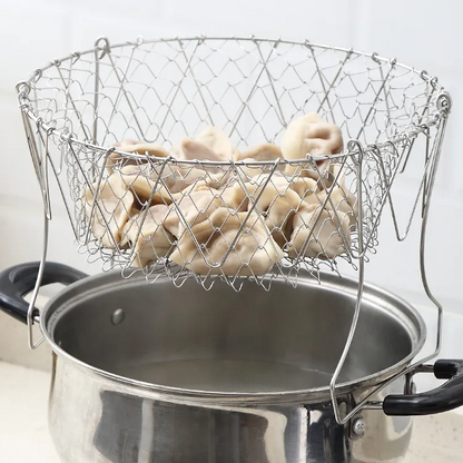Sita pentru prajit, din inox, pentru cartofi prajiti sau paste, 24cm