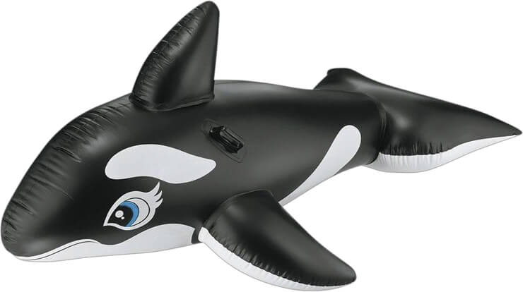Colac IGonflabil ntex Ride-On cu model delfin pentru copii, negru
